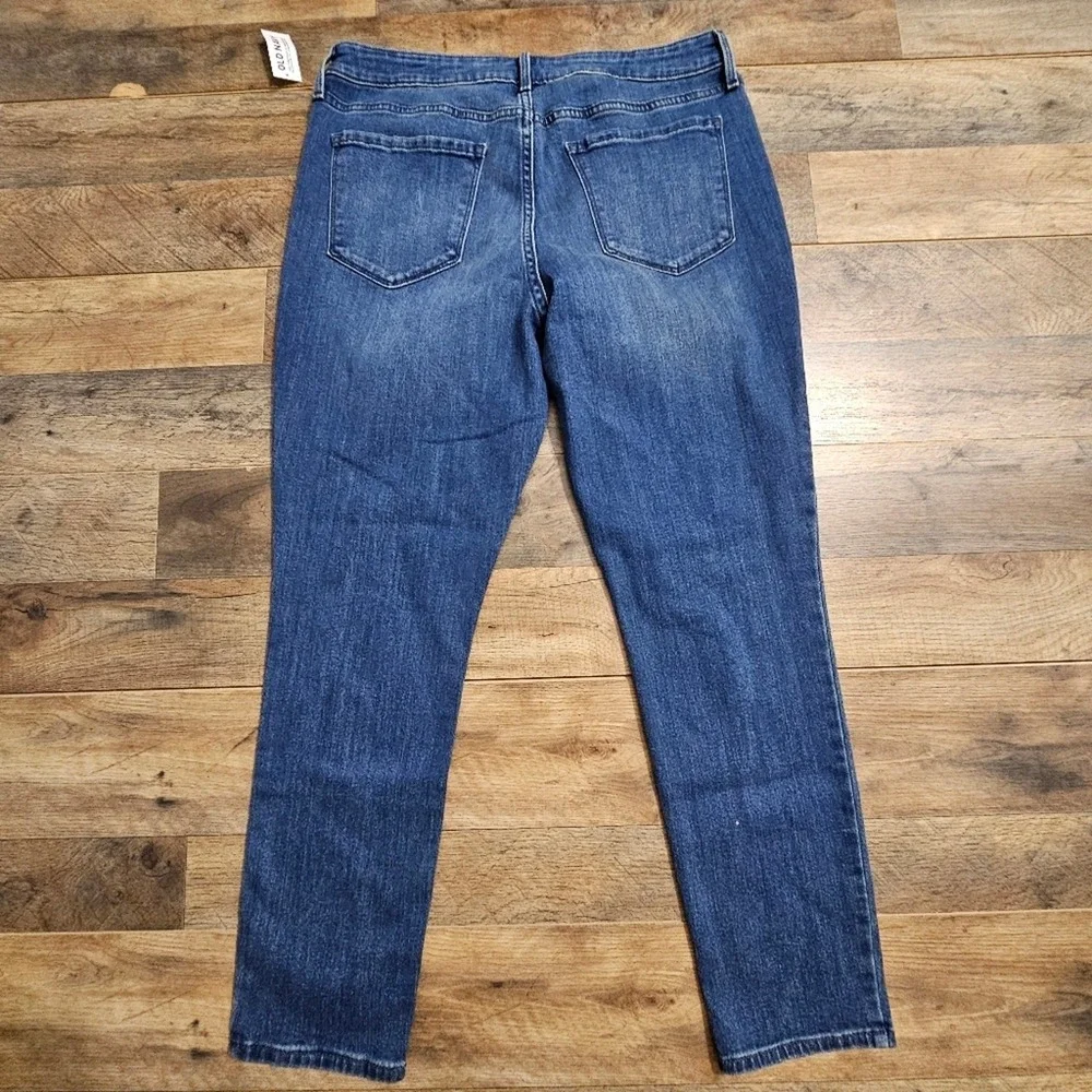 Old Navy Wow Super-Skinny High-Rise Jeans Womens 14 Petite Blue Medium‎ Wash NEW